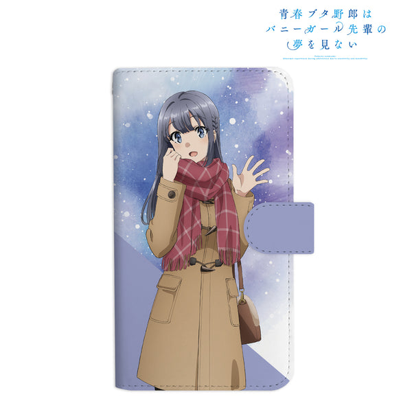 『青春ブタ野郎はバニーガール先輩の夢を見ない』描き下ろしイラスト 牧之原翔子 冬服ver. 手帳型スマホケース